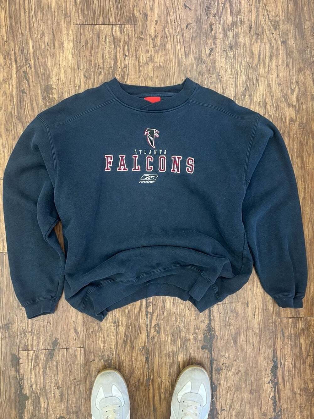 Vintage Reebok Atlanta Falcons NFL Sweatshirt Black Crewneck Size Large